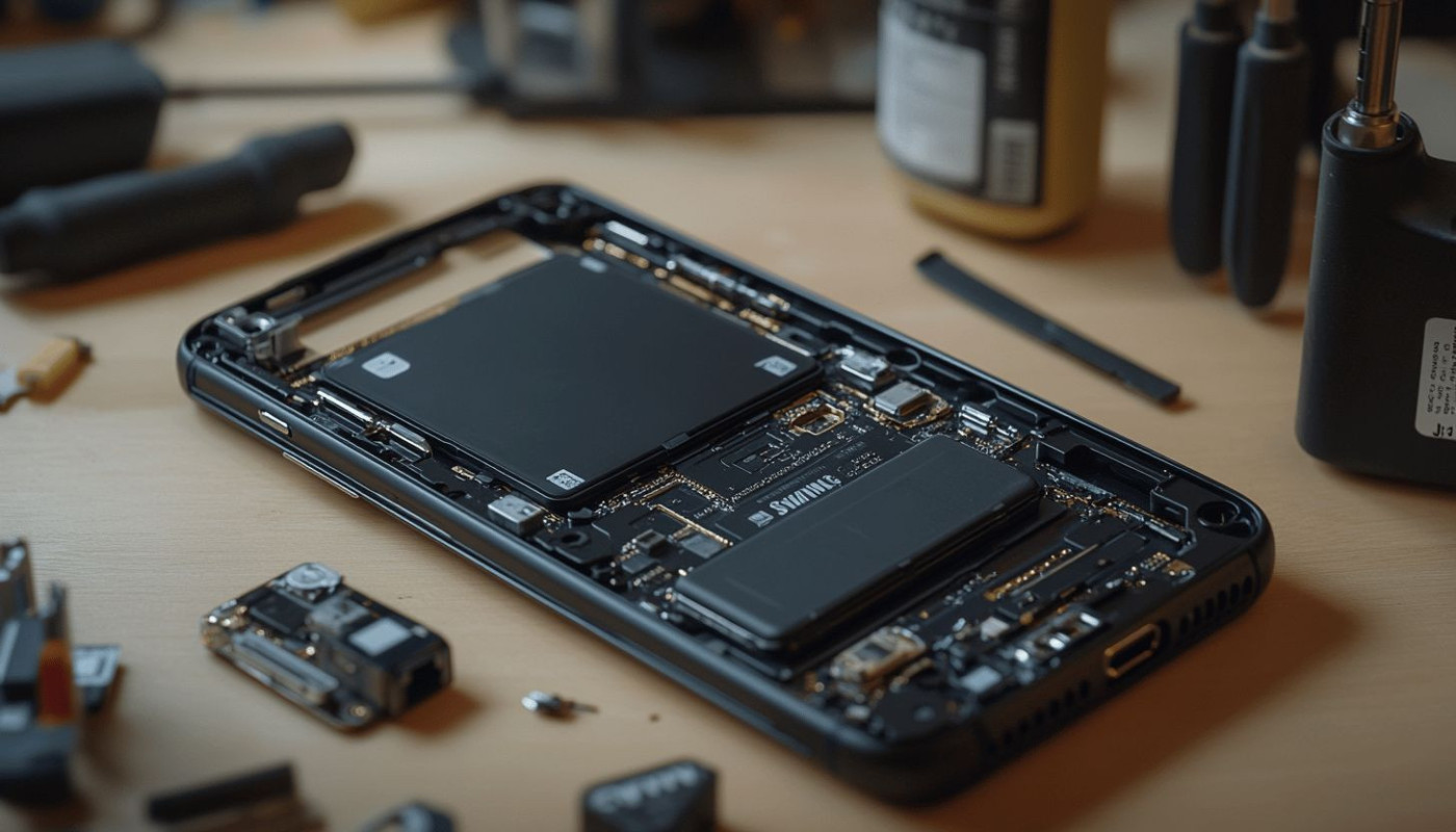 Guide pratique pour ouvrir et démonter un Samsung J3, retirer la batterie et enlever la coque